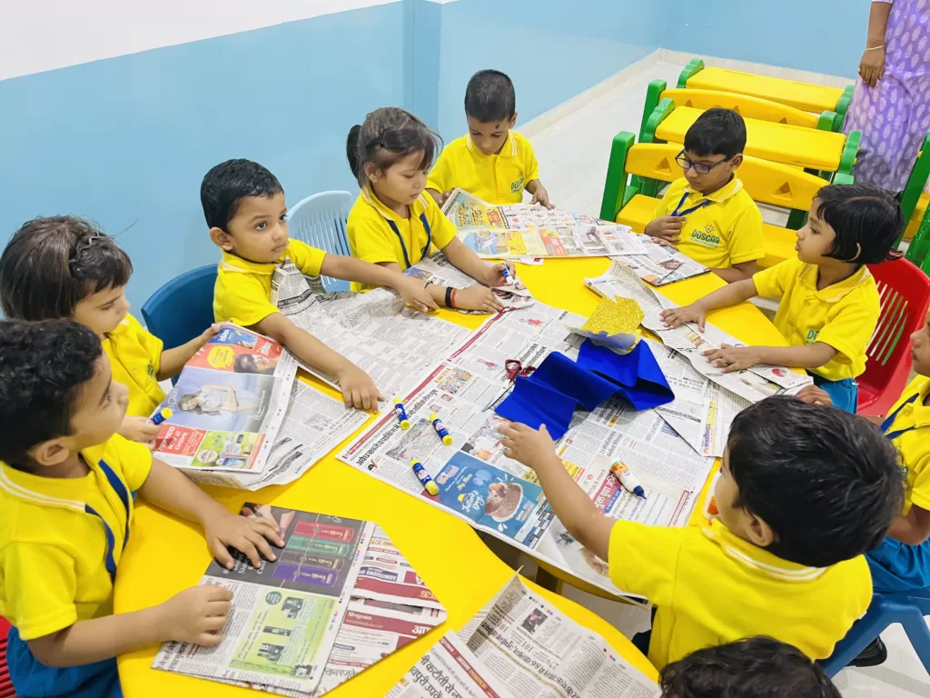 Children doing art & crafts