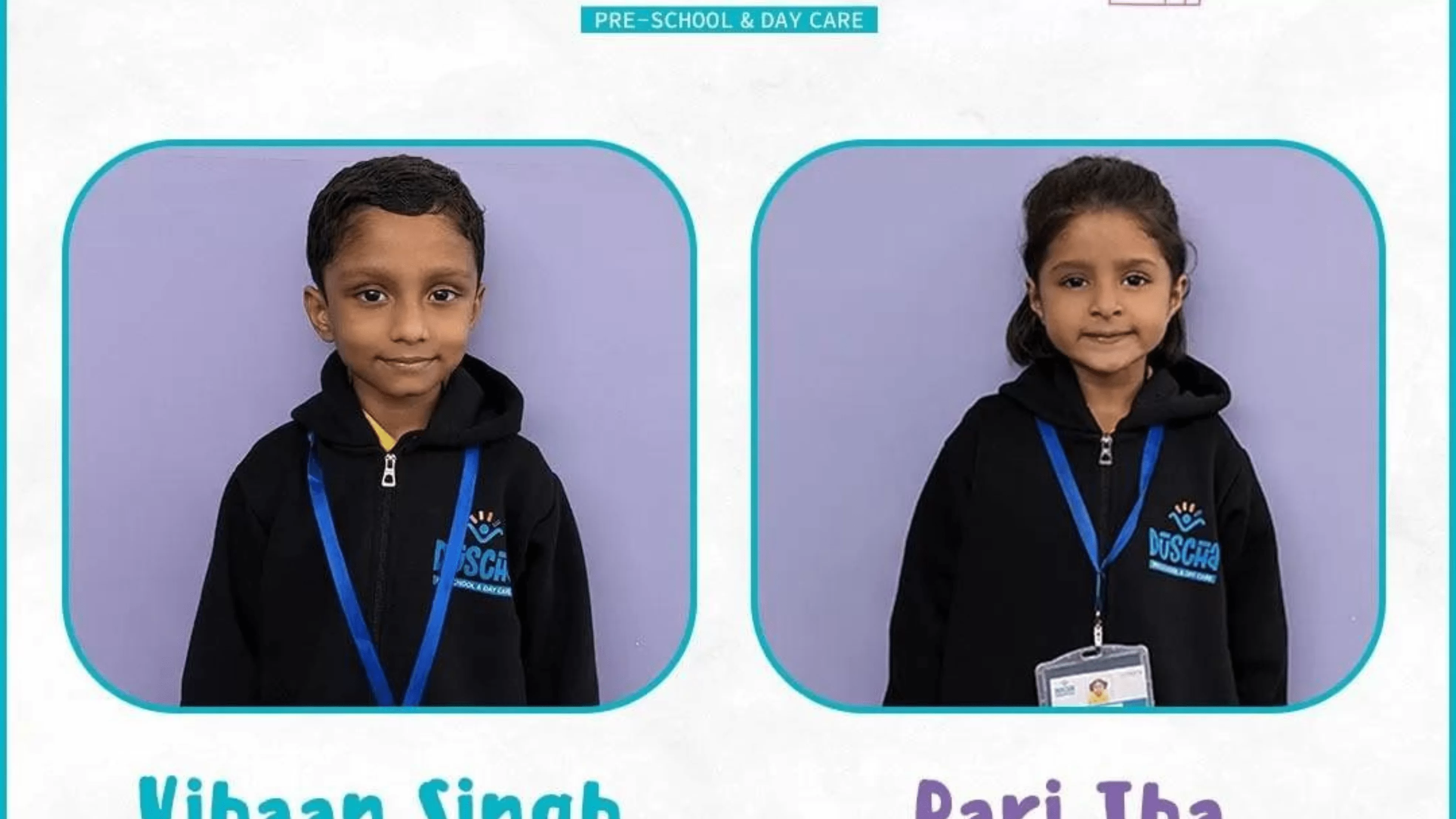 Children who received discipline and leadership award.