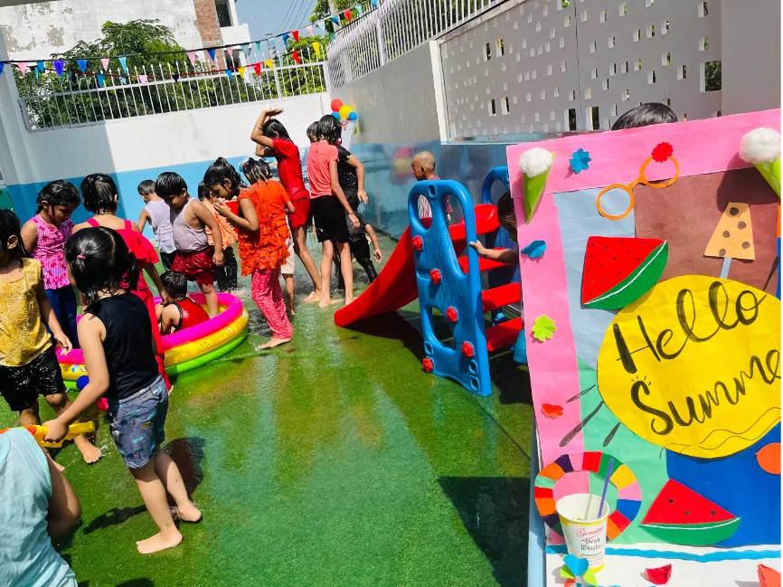 Our Children are enjoying with water of Summer activities time
