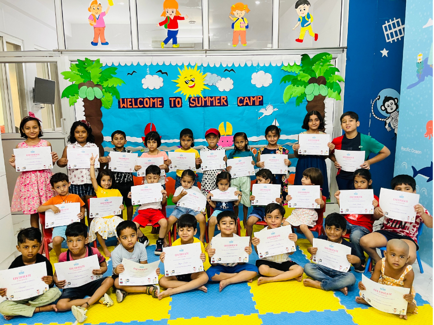 Our children gets certificate of summer activities for kids