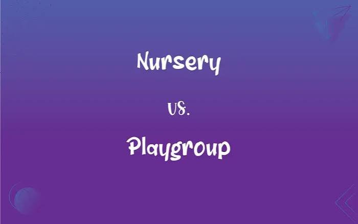 Playgroup vs Nursery