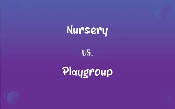 Playgroup vs Nursery
